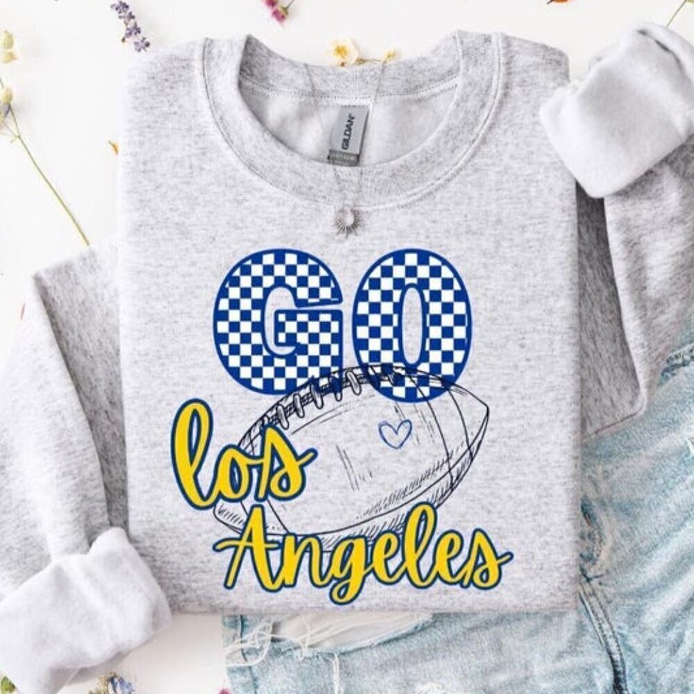 Go Los Angeles Football Sweatshirt Game Day Crewneck 166